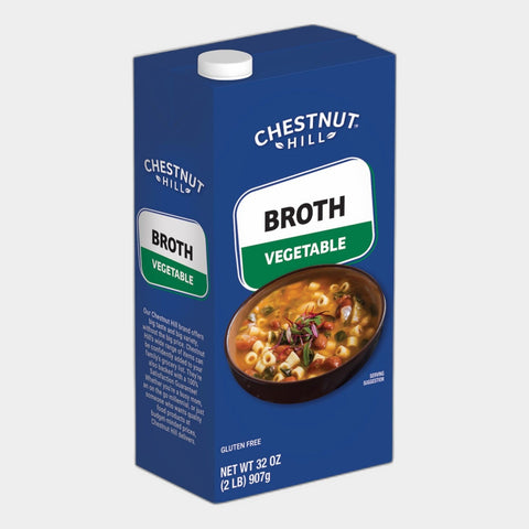 3 Cartons Chestnut Hill Vegetable Broth, 32 fl oz