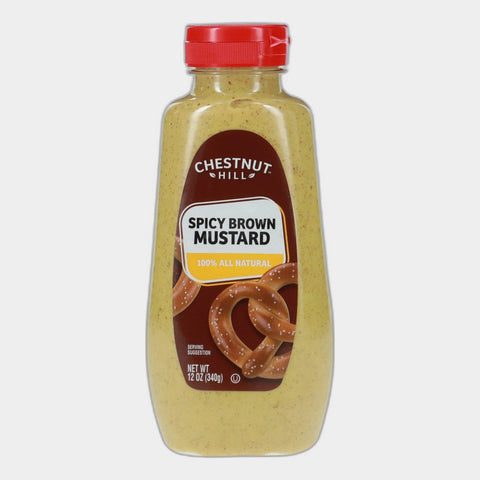 4 Bottles Chestnut Hill Spicy Brown Mustard, 12 oz