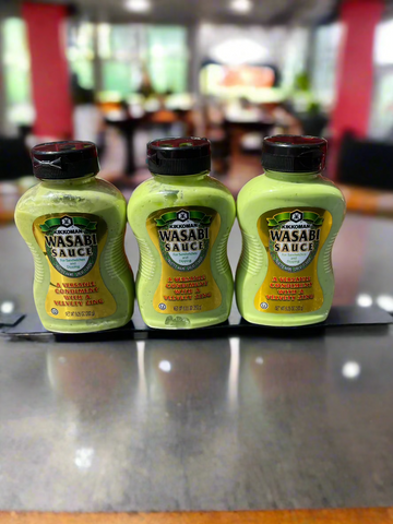 3 BOTTLES Kikkoman Wasabi Sauce 9 oz Horseradish Squeezable Bottle Sushi
