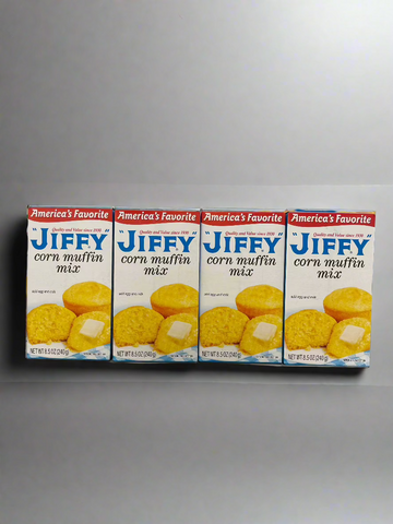4 Boxes America's Favorite Jiffy Corn Muffin Mix 8.5 Oz Cornbread Fritters