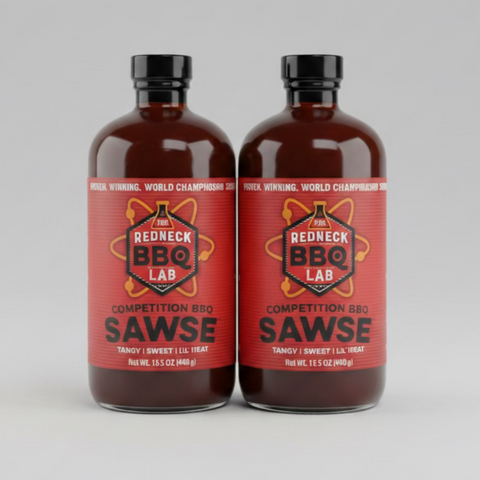 2 BOTTLES Redneck BBQ Lab Competition Sawse Barbeque Sauce 15.5 oz