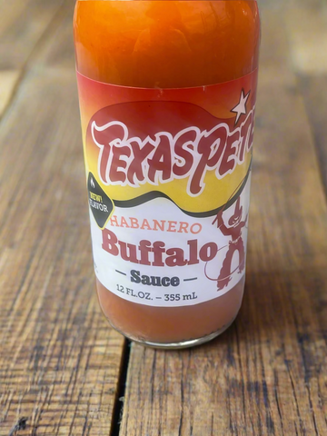 2 BOTTLES Texas Pete Hot Habanero Buffalo Wing Sauce Dip 12 Oz Chicken