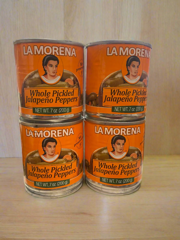 4 CANS La Morena Whole Green Pickled Jalapeno Peppers 7 oz Can Chilies