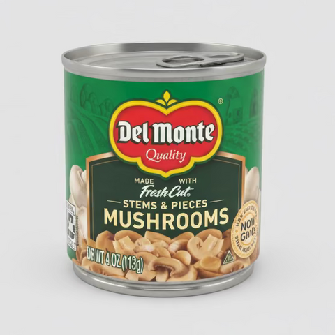 6 CANS Del Monte Mushrooms Stems & Pieces 4 oz Can Vegetable Non-GMO