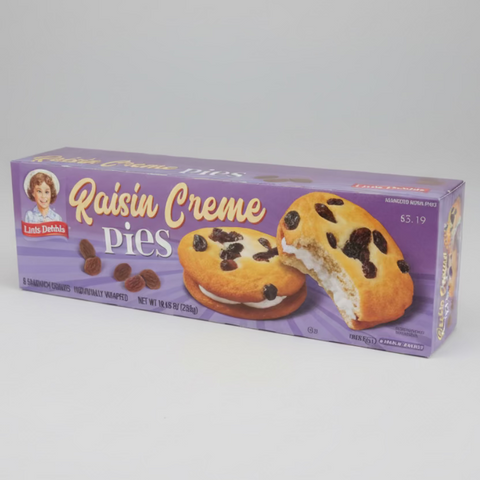 24 Pack Little Debbie Raisin Creme Pies Cookies Icing Soft Vanilla Sandwich
