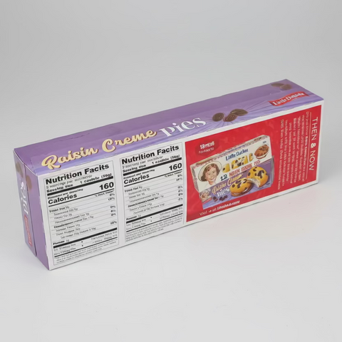 24 Pack Little Debbie Raisin Creme Pies Cookies Icing Soft Vanilla Sandwich