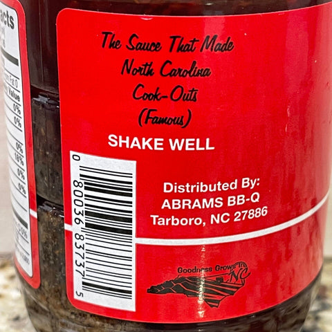 3 Bottles Abram's Barbecue Sauce BB-Q Tarboro NC Pork Chicken Beef