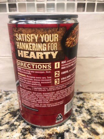 12 Cans of Campbell's Chunky Hearty Beef Barley Soup, 19 oz