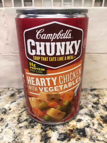 4 Cans of Campbell's Chunky Hearty Chicken with Vegetables Soup, 18.6 oz