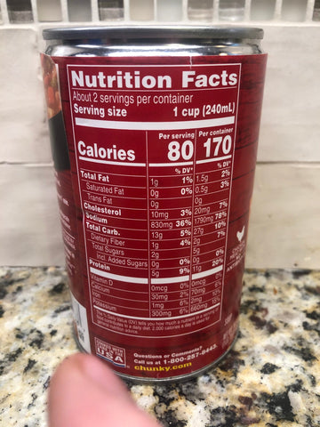 12 Campbell's CHUNKY Hearty Chicken with Vegetables Soup 18.6 oz Cans