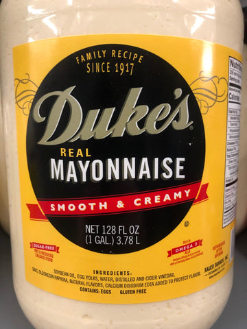 Duke's Mayonnaise 1 GALLON Jar of Duke Dukes thick, creamy Mayo sauce (Copy)