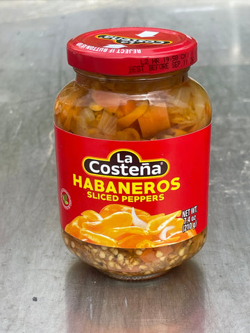 3 JARS La Costena Sliced Habanero Chili Peppers 7.4 oz hot Yucatecan