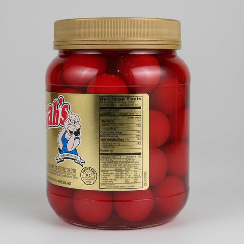 1 Quart Jar of Hannah Pickled Pork Sausage Red Hots Wieners