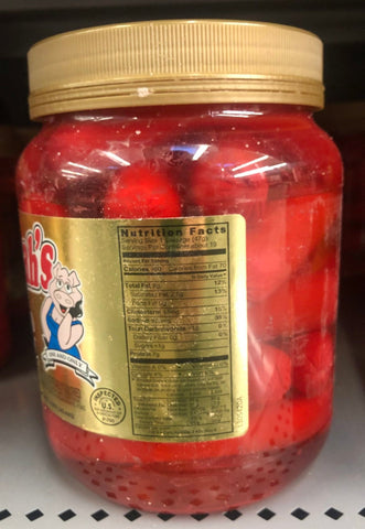 2 Jars of Hannah Pickled Pork Sausage Red Hots Wieners, 32 oz