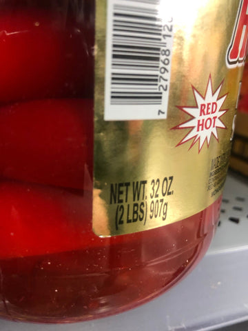 Two Quart Jars of Hannah Pickled Pork Sausage Red Hots Wieners