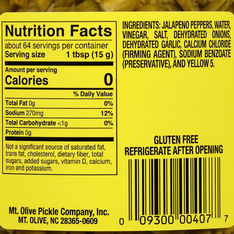 Mount Olive Diced Jalapeno Peppers 32 oz