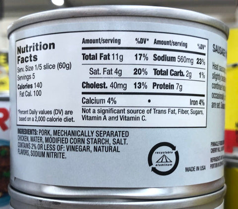 Banner Sausage with Natural Juices 10.5 oz Can breakfast eggs grits hashbrowns (Copy)