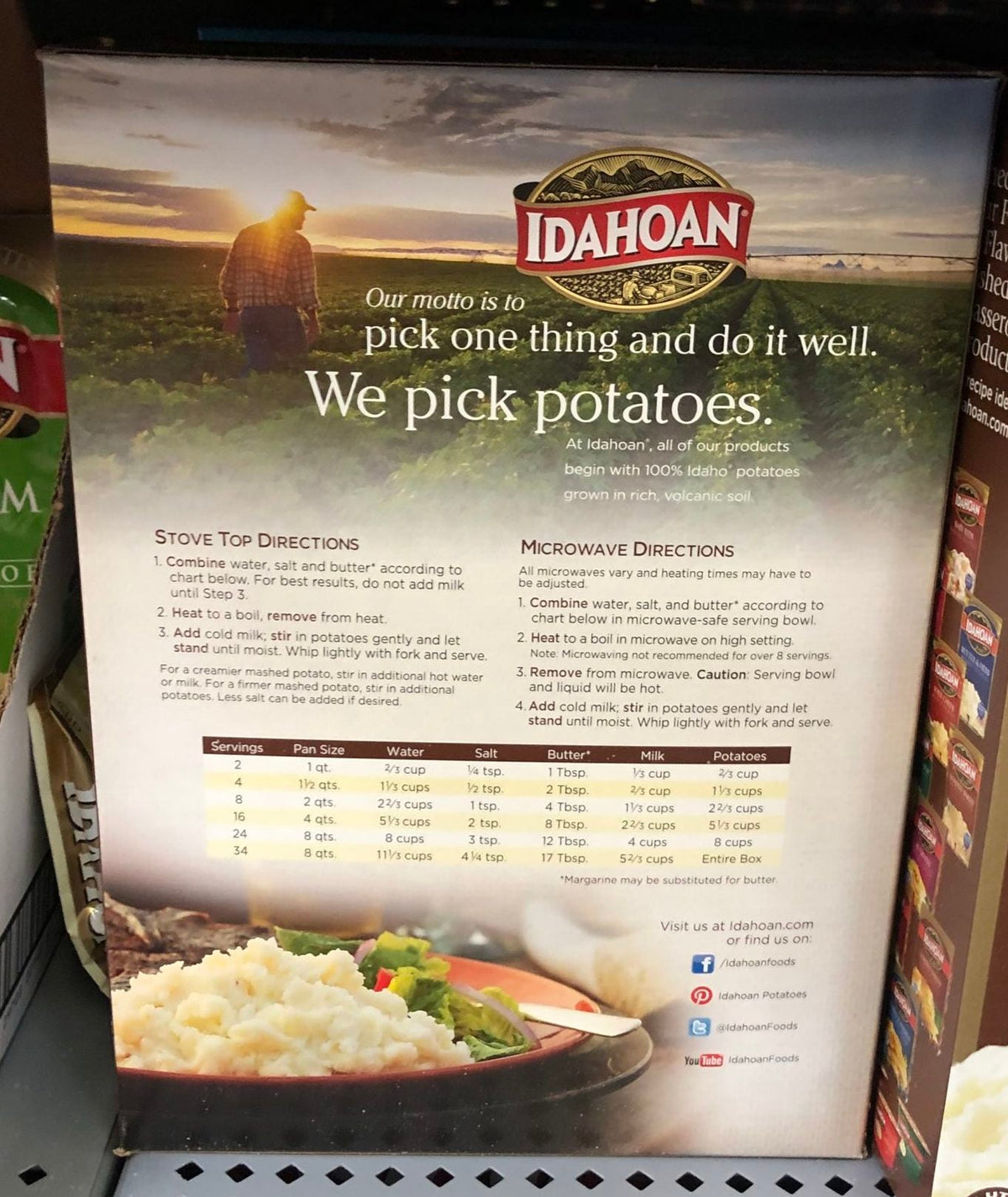 Idahoan Original Mashed Potatoes, 26.2 oz