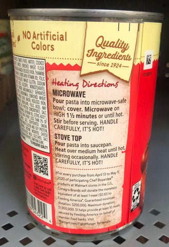 16 Chef Boyardee Spaghetti and Meatballs 15 oz Cans