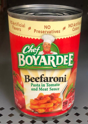 16 Chef Boyardee Beefaroni 15 oz Cans Pasta Tomato Sauce