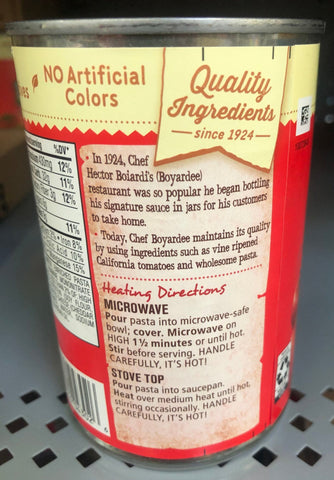 16 Chef Boyardee Beefaroni 15 oz Cans Pasta Tomato Sauce
