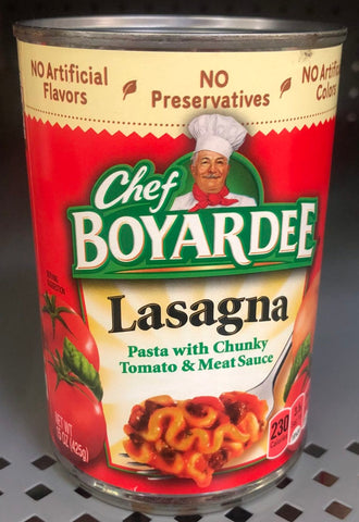 16 Chef Boyardee Lasagna 15 oz Cans Pasta Tomato Sauce
