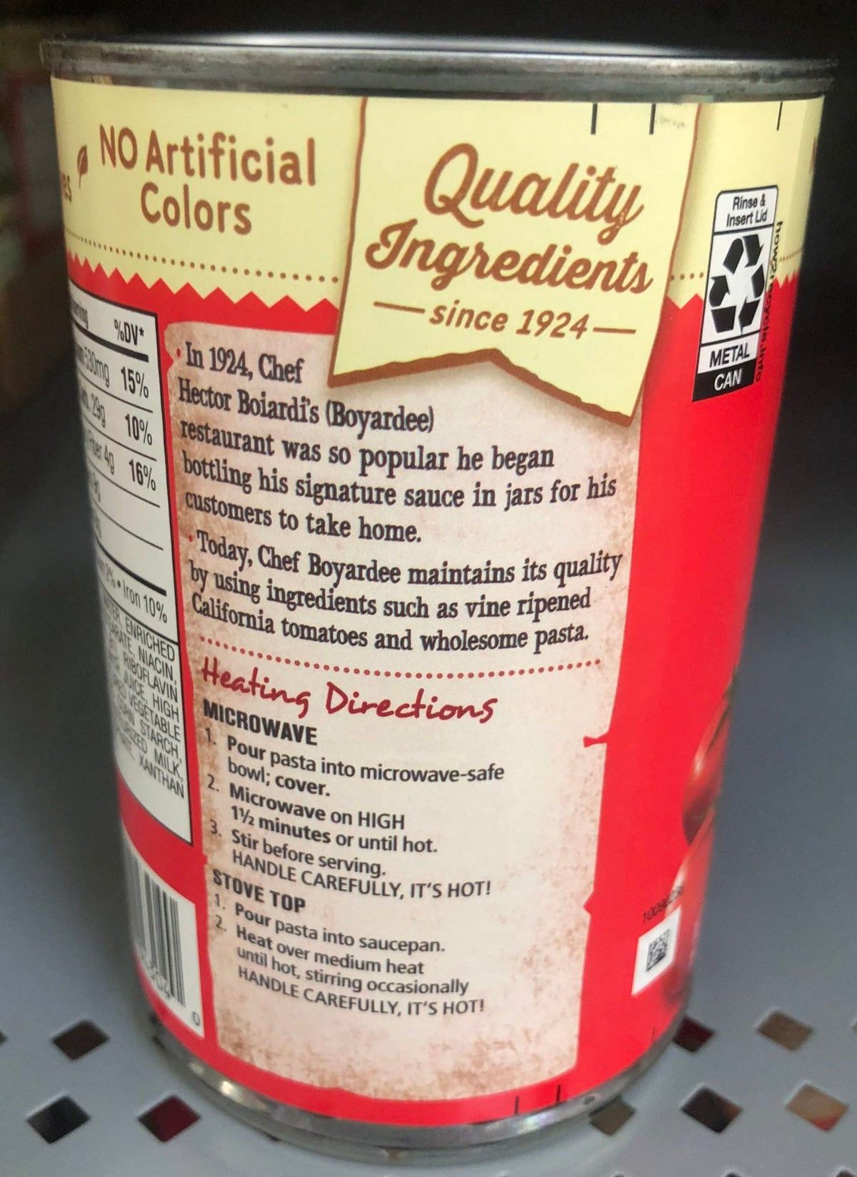 16 Chef Boyardee Lasagna 15 oz Cans