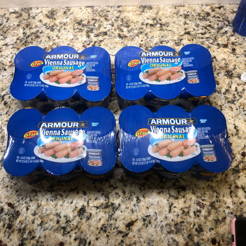Armour Vienna Sausage Regular 24 Cans Meat Shelf Stable Wiener FREE SHIP (Copy)