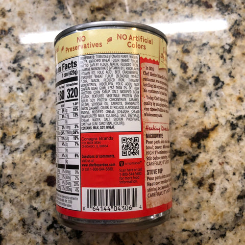 16 Chef Boyardee Mini Ravioli 15 oz Cans Pasta Tomato Sauce