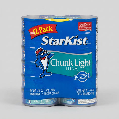 12 Cans of StarKist Chunk Light Tuna in Water, 5 oz