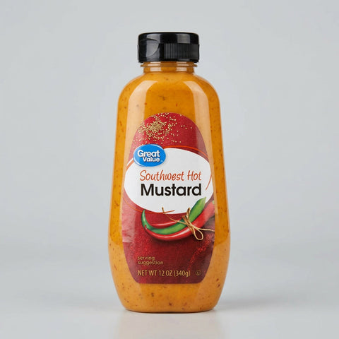 Great Value Squeeze Bottle Southwest Hot Mustard, 12 oz