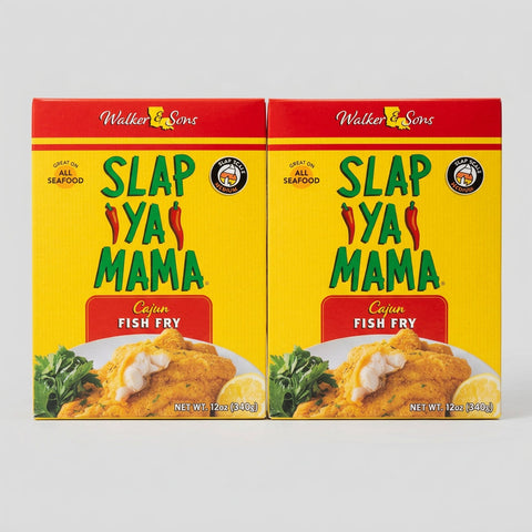 2 Boxes Walker Sons Slap Ya Mama Cajun Fish Fry 12 oz