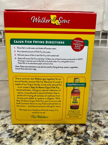 2 Boxes Walker Sons Slap Ya Mama Cajun Fish Fry 12 oz