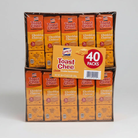 40 packs Toastchee Lance Sandwich Crackers Cheese Nipchee NABS