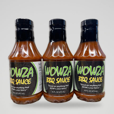 3 Bottles of Wowza Original Barbecue Sauce, 16 oz