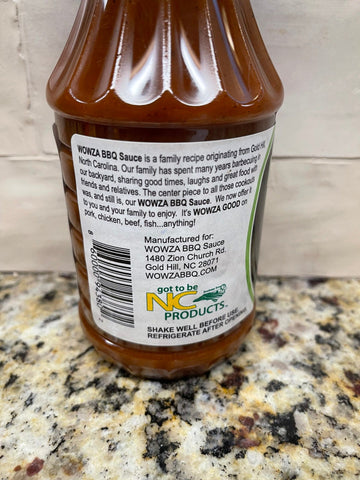3 Bottles of Wowza Original Barbecue Sauce, 16 oz