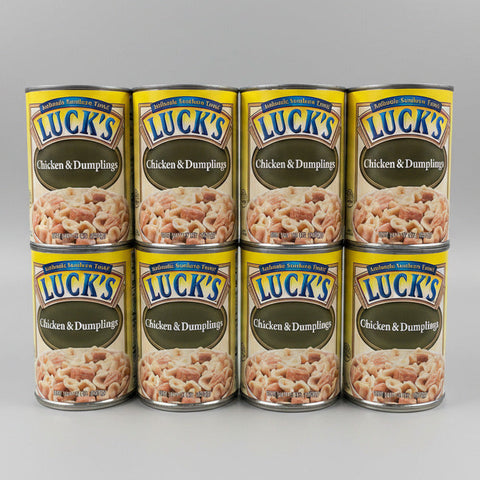 8 CANS Luck's Chicken and Dumplings 15 oz Can Pastry Biscuit heat & eat
