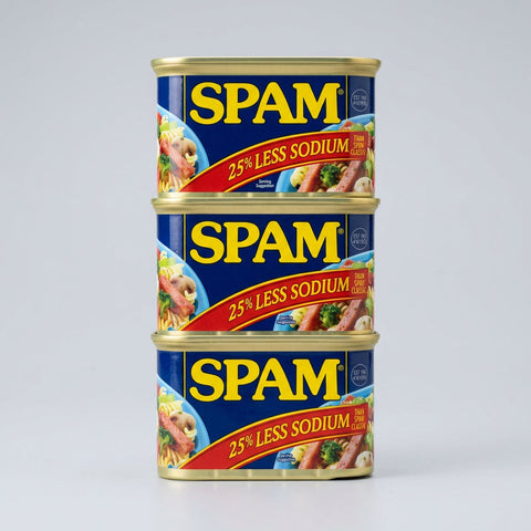 12 Cans Spam 25% Less Sodium 12 oz.
