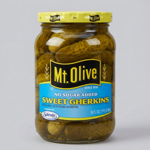 Mount Olive No Sugar Added Sweet Gherkins Pickles, 16 oz