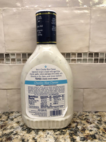 2 Bottles of Ken's Steak House Chunky Blue Cheese Salad Dressing, 32 oz