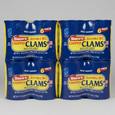 24 CANS BUMBLE BEE Snow's Ocean Chopped Clams Can