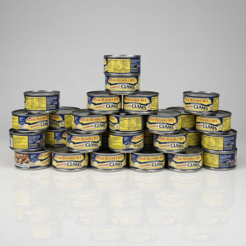 24 CANS BUMBLE BEE Snow's Ocean Chopped Clams Can
