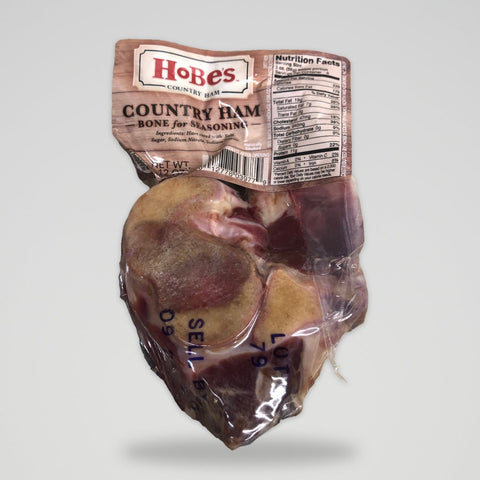 Hobes Country Ham Bone for Seasoning 12 oz Pork Cured Fat Bean Taters Stew