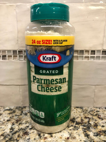 Three Kraft Grated Cheese Parmesan Cheese 24 oz Jar