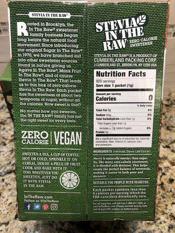1600 Packets Stevia in the Raw Substitute Sweetner 2 Boxes