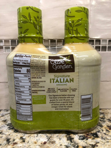 2 Bottles of Olive Garden Signature Italian Dressing, 24 oz