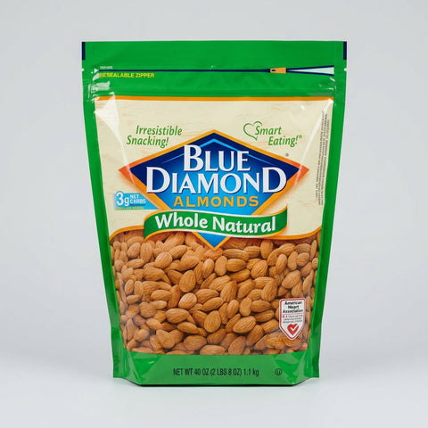 Blue Diamond Whole Natural Almonds, 40 oz