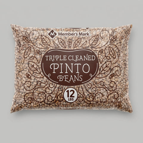 12 Pounds Bulk Member's Mark Triple Cleaned Dried Pinto Beans 12 lb