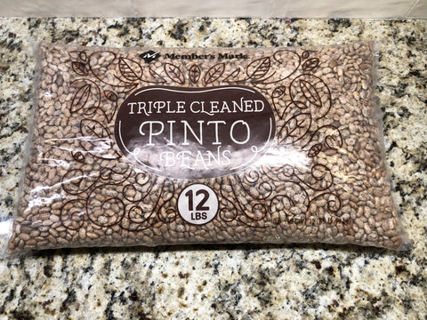 12 POUNDS BULK Member's Mark Triple Cleaned Dried Pinto Beans 12 lbs