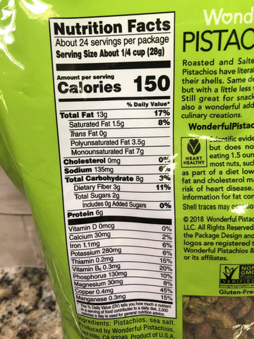 Wonderful Pistachios Shelled Roasted Salted, 24 oz